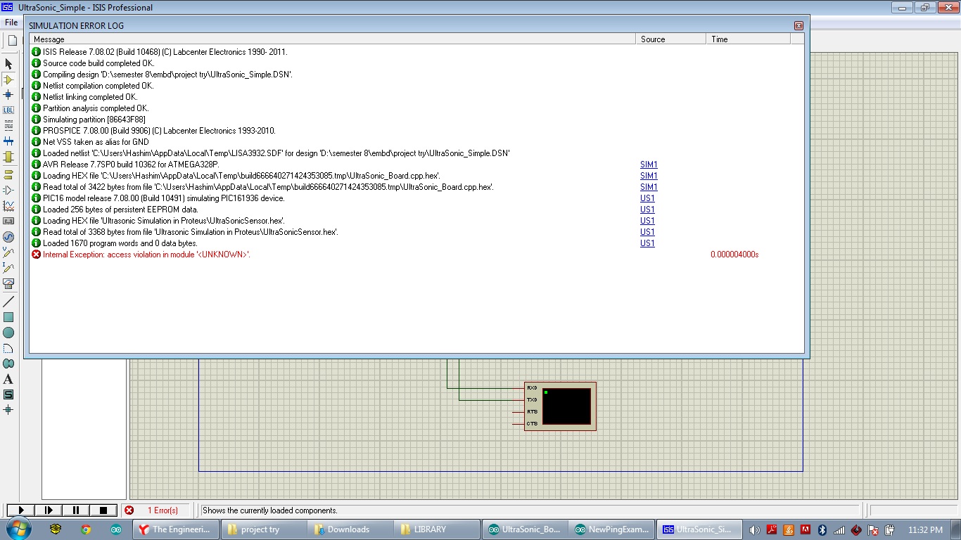 Ultrasonic Sensor Library for Proteus