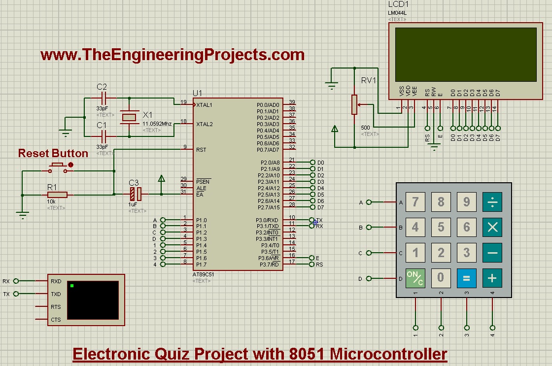 quiz project using 8051 microcontroller, quiz project with 8051 microcontroller, quiz project with 8051, final year quiz system with 8051