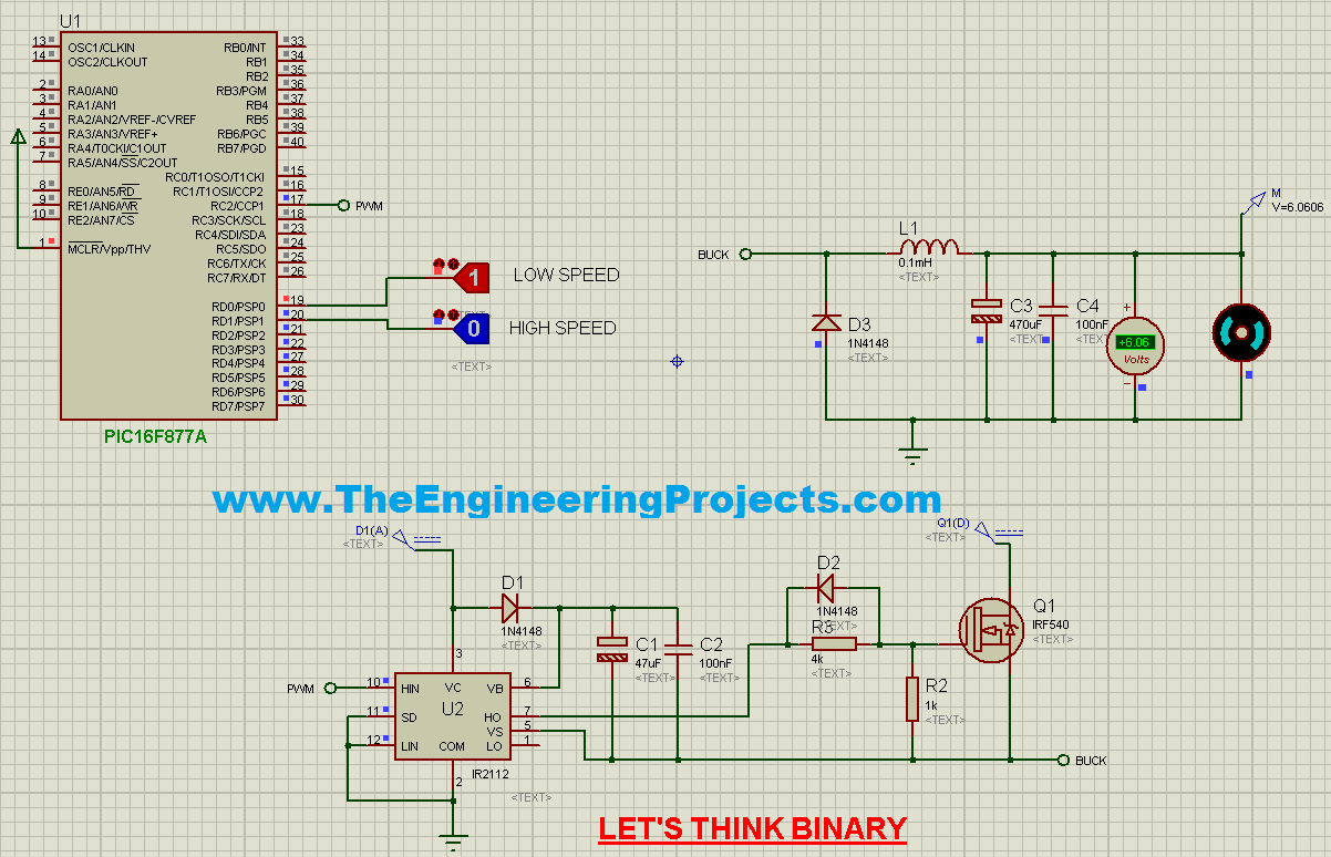 speed control of dc motor, dc motor speed control, pic dc motor speed control