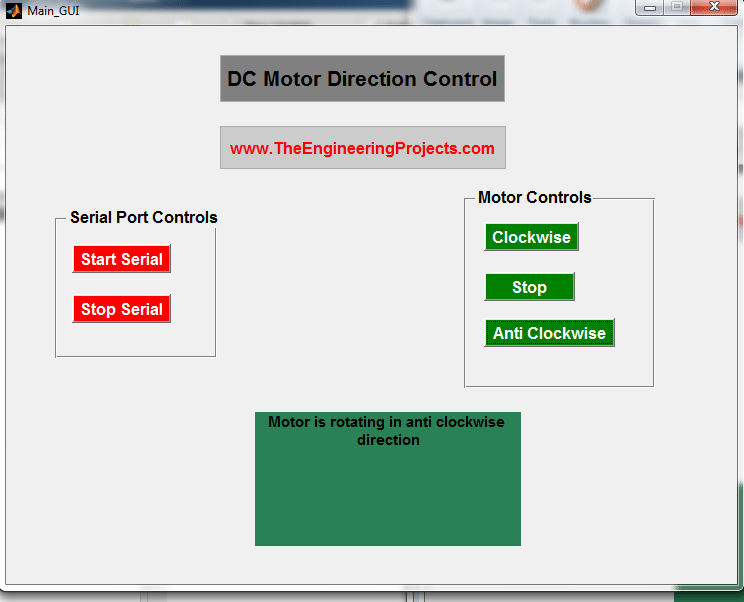 DC motor direction control using Matlab, DC motor control using Matlab, DC motor control through Matlab, Matlab to control DC motor, How to control DC motor with the Matlab