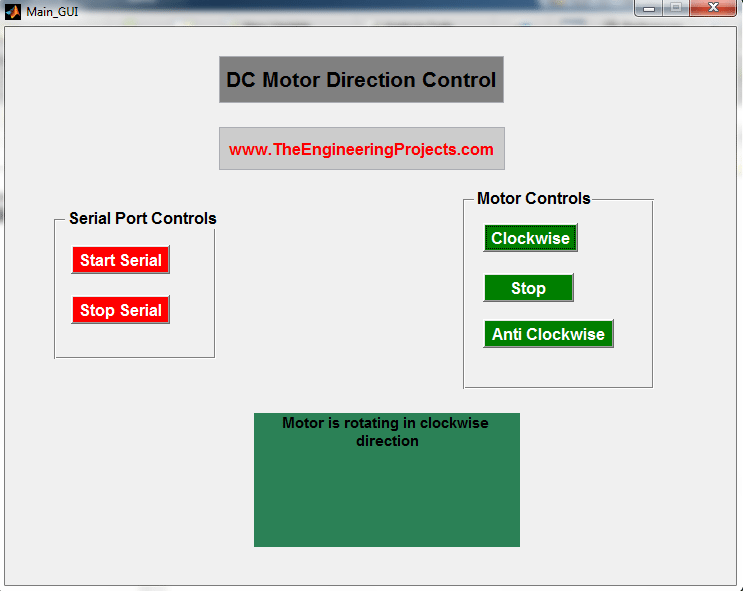 DC motor direction control using Matlab, DC motor control using Matlab, DC motor control through Matlab, Matlab to control DC motor, How to control DC motor with the Matlab