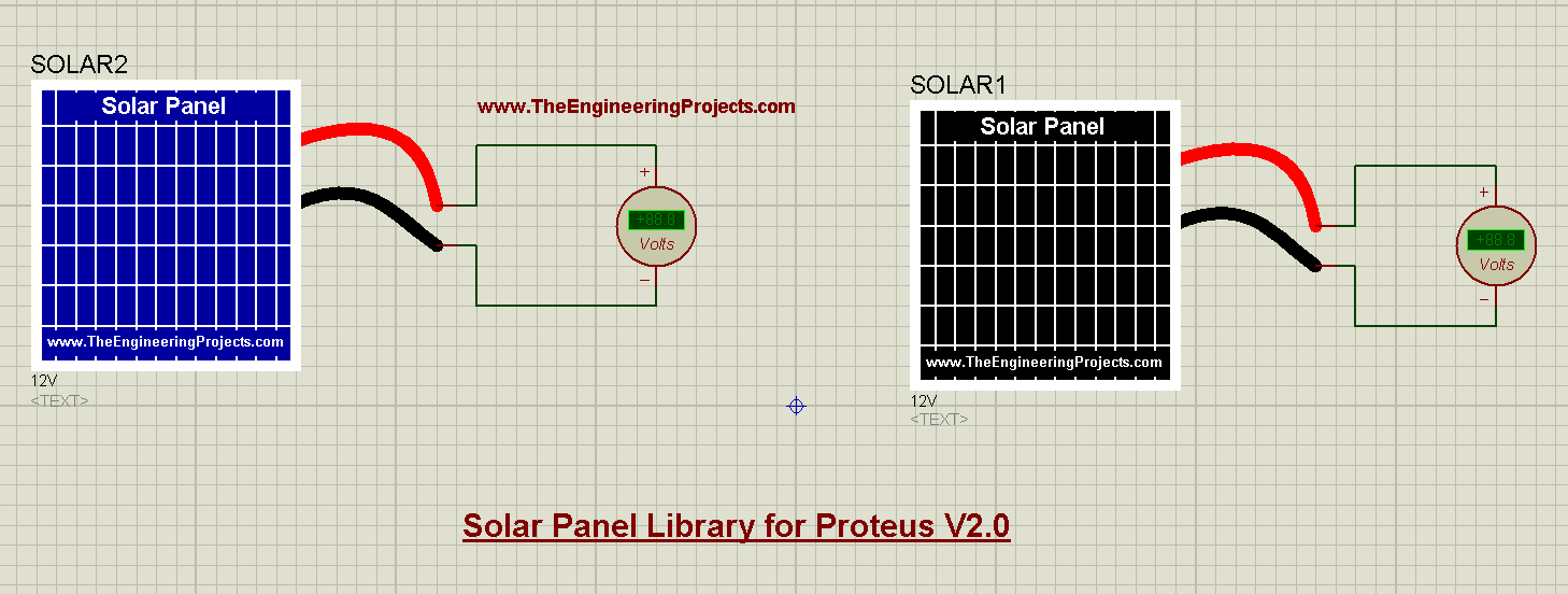 Solar Panel Library for Proteus, Solar Panel in Proteus, Solar Panel Library Proteus, Solar Panel Proteus, Solar Panel Proteus simulation, Proteus Solar Panel, Proteus simulation of Solar Panel