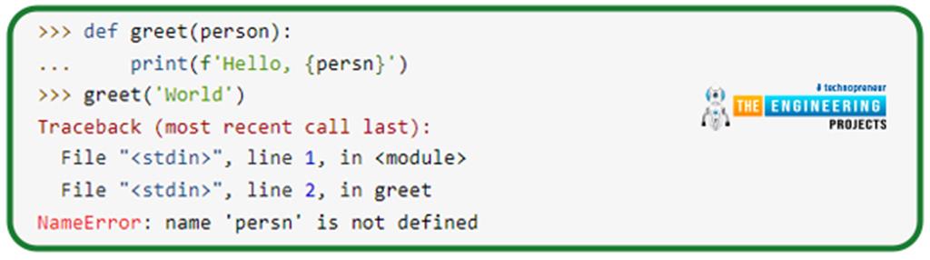 Python Traceback - The Engineering Projects