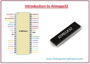 Introduction to Atmega32, Atmega32 pinout, Atmega32 working, Atmega32 features, Atmega32 applications, Atmega32