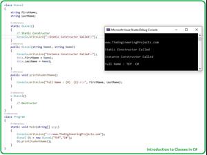 Introduction to Classes in C# - The Engineering Projects