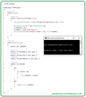 Properties in C# - The Engineering Projects