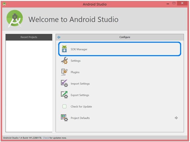sdk manager android studio how to