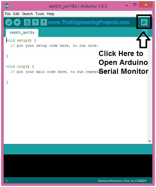 Arduino Serial Monitor, Serial monitor, serial monitor in arduino