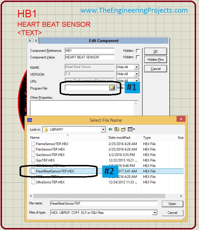 Heart Beat Sensor Library for Proteus,Heart Beat Sensor proteus, heart beat in proteus, proteus heart beat, heart beat simulation in proteus