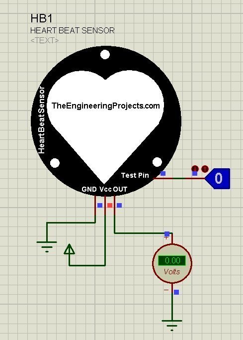 Heart Beat Sensor Library for Proteus,Heart Beat Sensor proteus, heart beat in proteus, proteus heart beat, heart beat simulation in proteus