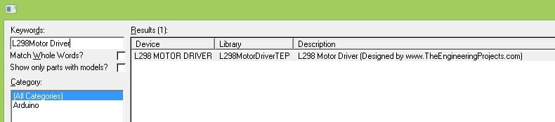 L298 Motor Driver Library for Proteus, l298 motor driver, l298 motor driver in proteus, l298 proteus