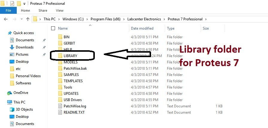 proteus how to add library
