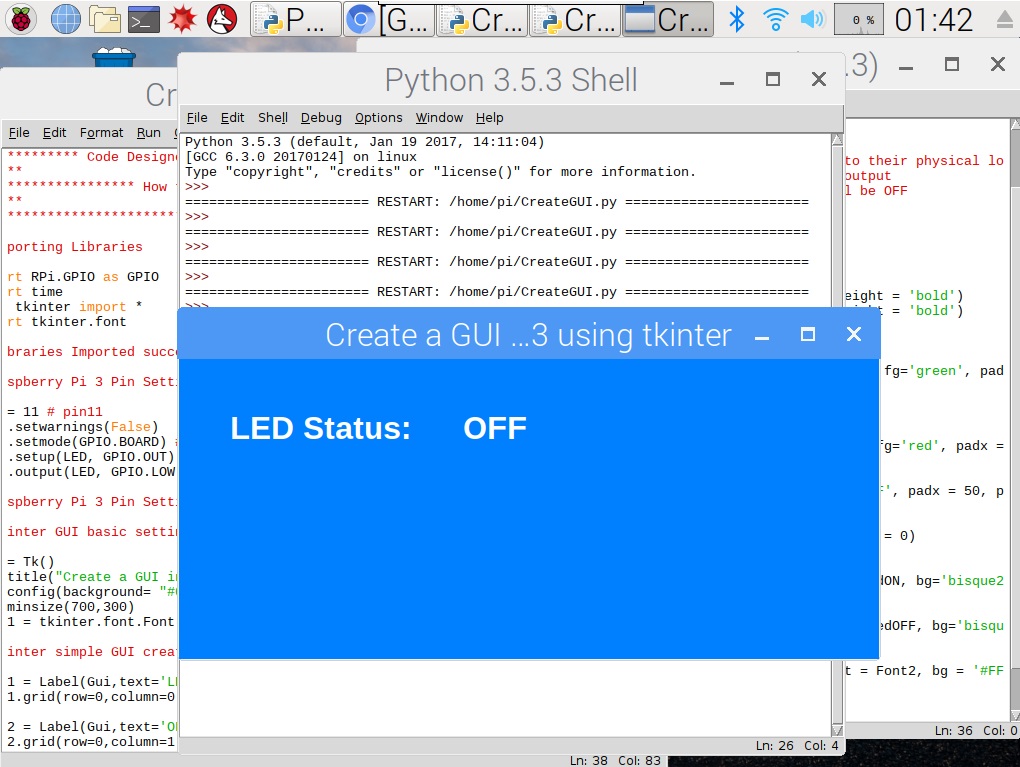 How to Create a GUI in Raspberry Pi 3, gui in pi 3, pi 3 gui, raspberry pi 3 gui, gui in raspberry pi 3, tkinter in python, tkinter pyhton, tkinter raspberry Pi 3