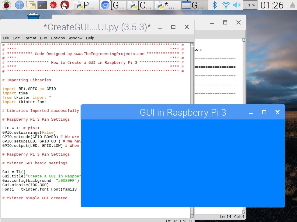 How to Create a GUI in Raspberry Pi 3, gui in pi 3, pi 3 gui, raspberry pi 3 gui, gui in raspberry pi 3, tkinter in python, tkinter pyhton, tkinter raspberry Pi 3