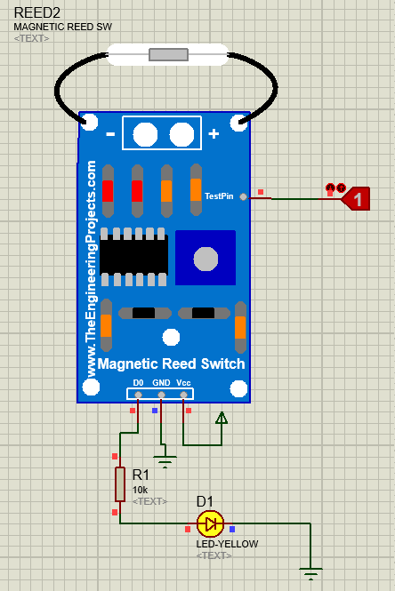 Magnetic Reed Switch Library for Proteus, magnetic reed switch in proteus, proteus simulation of reed switch, magnetic reed switch proteus, proteus reed switch, magnetic switch in proteus
