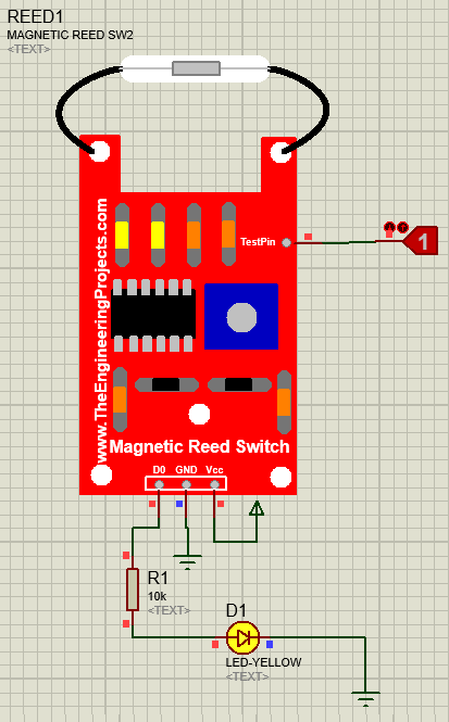 Magnetic Reed Switch Library for Proteus, magnetic reed switch in proteus, proteus simulation of reed switch, magnetic reed switch proteus, proteus reed switch, magnetic switch in proteus