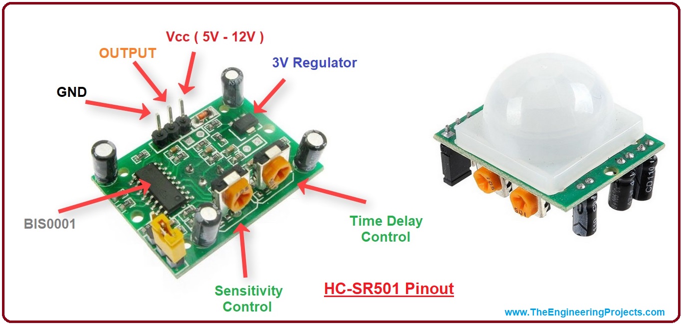 HC-SR501 Einstellen IR Pyroelektrische Infrarot PIR Modul D2D2 Detektor V9V1 