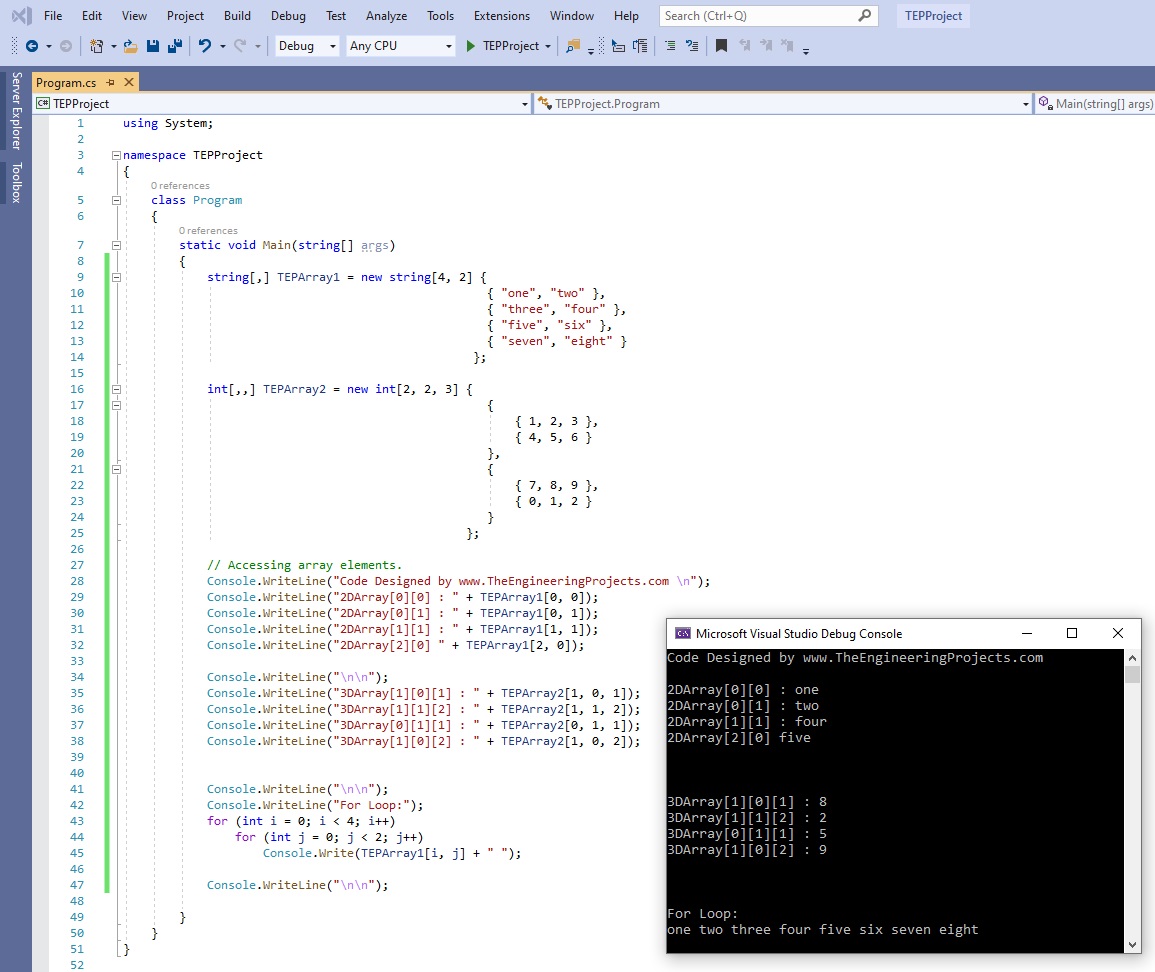 How to use Arrays in C# ??? - The Engineering Projects