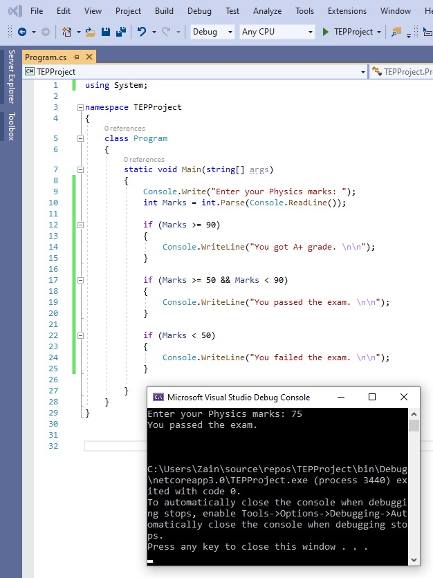 How to use IF Loop in C# - The Engineering Projects