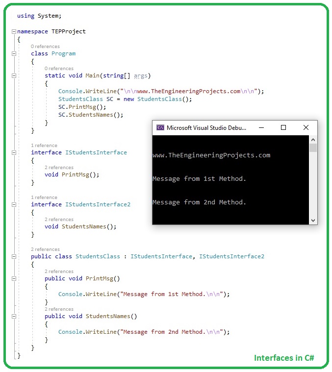 Introduction to Interface in C#, Interface in C#, Interface C#, C# Interface