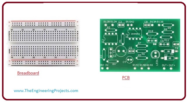 When to use a PCB?,When to use a Breadboard?, Should you use a PCB or a Breadboard?, Advantages of PCB, Advantages of Breadboard,What is Breadboard?,PCB vs Breadboard, What is PCB?, 