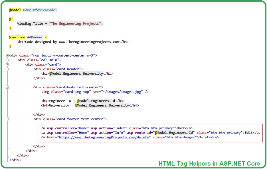 html helpers in asp.net core
