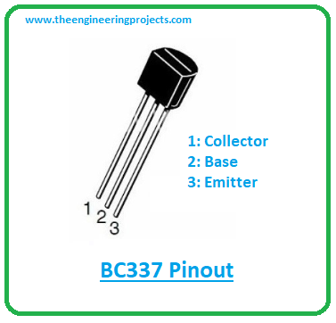 Introduction to BC337, bc337 pinout, bc337 power ratings, bc337 applications