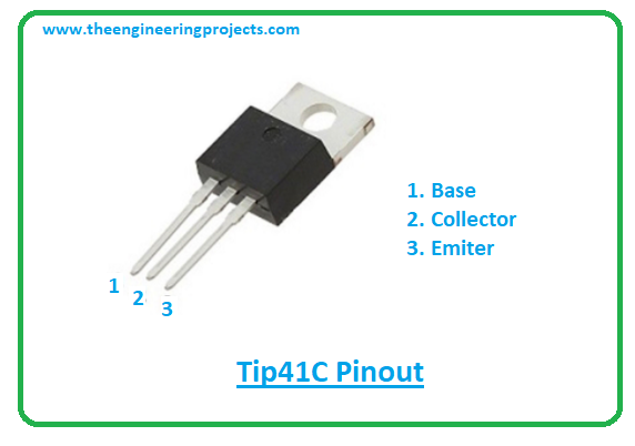 Introduction to tip41c, tip41c pinout, tip41c power ratings, tip41c applications