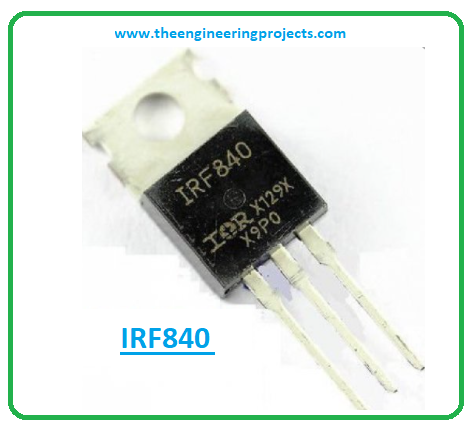 Introduction to irf840, irf840 pinout, irf840 power ratings, irf840 applications