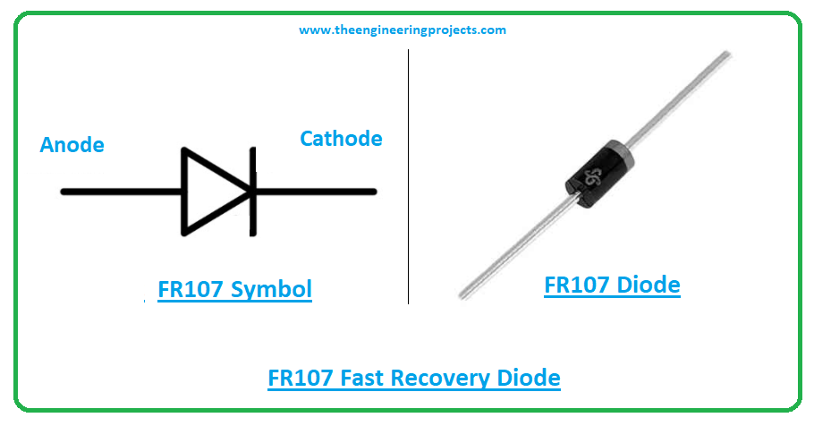 FR107 Fast Recovery Diode Datasheet, Pinout, Features &amp; Applications - The  Engineering Projects