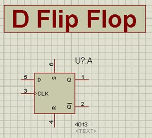 D Flip Flops, D Flip Flops in Proteus, Proteus simulation of D Flip Flop, Practical Performance of D Flip Flop, Data Flip Flops.