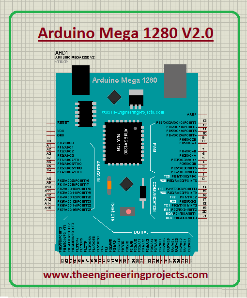 Arduino Mega 1280 Library for Proteus V2.0, Arduino Mega 1280 Proteus library