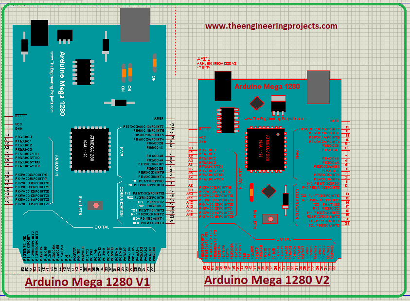 Arduino Mega 1280 Library for Proteus V2.0, Arduino Mega 1280 Proteus library