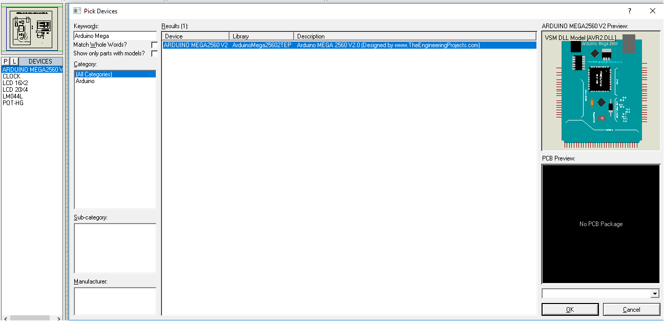 Arduino Mega 2560 Library for Proteus V2.0, Arduino Mega 2560 Proteus library
