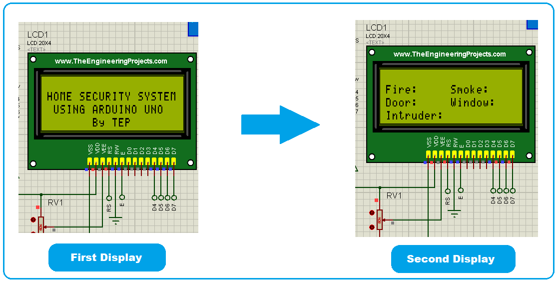 Home Security System using Arduino, Home Security System, Home Security System Arduino, arduino Home Security System, Home Security System simulation, Home Security System in proteus, Home Security Project