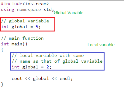 Variables in C++, c++ variables, constants in c++, c++ constants, c++ variable types, types of variables in c++, c++ global variables, c++ local variables