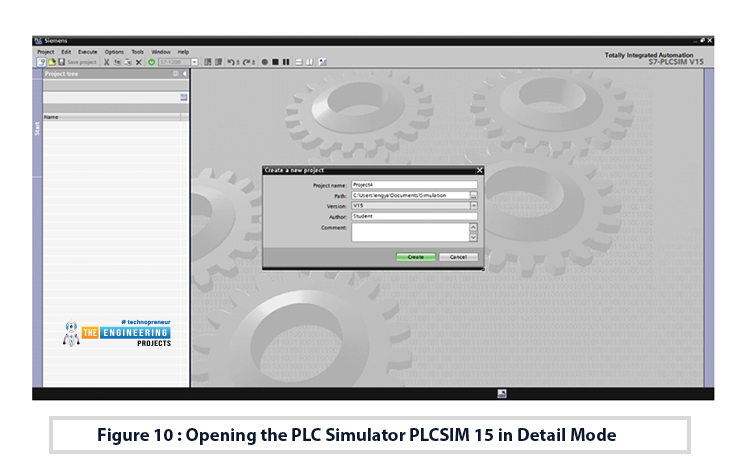Simulation environment setup, Opening the PLC simulator PLCSIM 15 in detail mode, setup the working environment, downloading the software simulation packages, installing the programming software package, Installing the PLC simulator, Simulator setup, Checking the setup environment