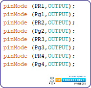 Variable 4 way traffic light, Software to install, Project overview, Components needed, Arduino mega, Proteus simulation of variable traffic lights, Arduino code, declaration code, void loop, void setup, Results/working,