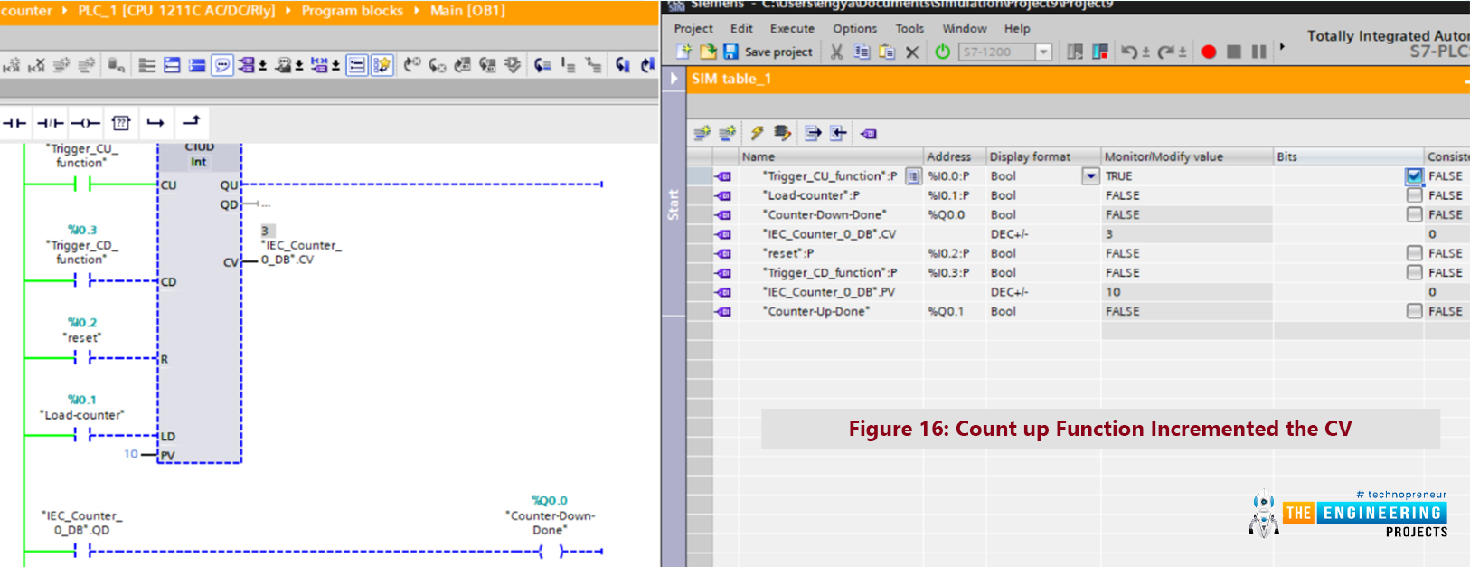 How to use counters in ladder logic programming, Counter in conventional control, Omron counter, Asynchronous 0-9 counter, Counter in PLC, Count-up type, Ladder program examples for counters, Count down example, Testing the up-down counter ladder program