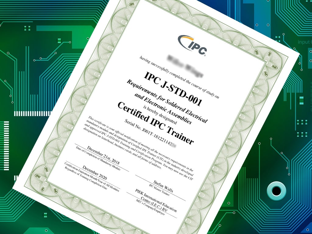 Advantages of pursuing IPC certification in Electronics Assemblies & Inspection, Fabrication of consistent products, Improvement of Cross-Channel Communications, Lower costs 