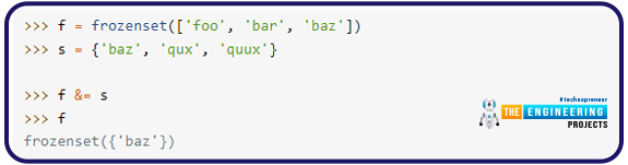 rocedures are possible on a frozenset: