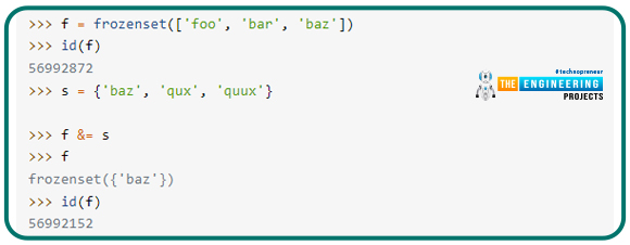 rocedures are possible on a frozenset: