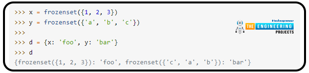 rocedures are possible on a frozenset: