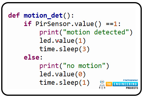 Interfacing PIR Motion Sensor and Raspberry Pi Pico Module with MicroPython, PIR with PICO, PIR Pico, PIR Sensor PICO, Pico PIR sensor, Motion detection with Raspberry Pi Pico