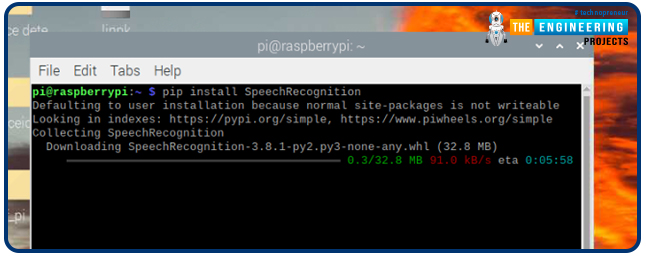 Speech Recognition System Using Raspberry pi 4, speech recognition project using Raspberry Pi 4, Raspberry Pi 4 speech recognition, speech recognition with RPi4